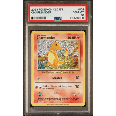2023 POKEMON CLASSIC COLLECTION CHARMANDER 001/034 PSA 10