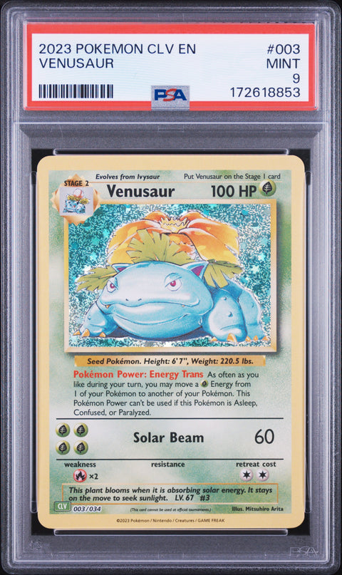 2023 POKEMON VENUSAUR 003/034 PSA 9