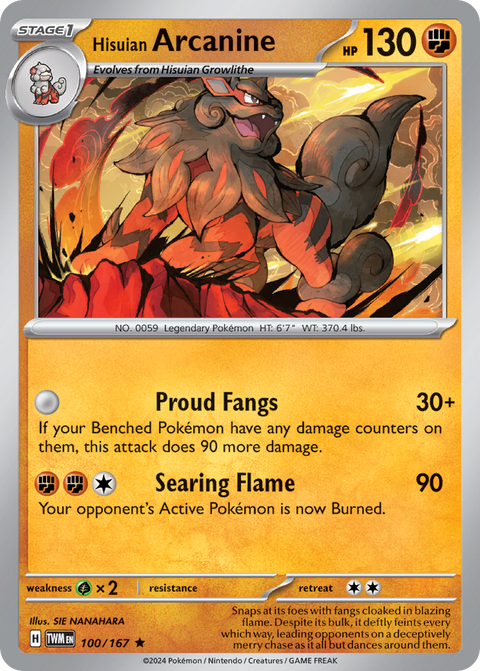 Hisuian Arcanine - 100/167