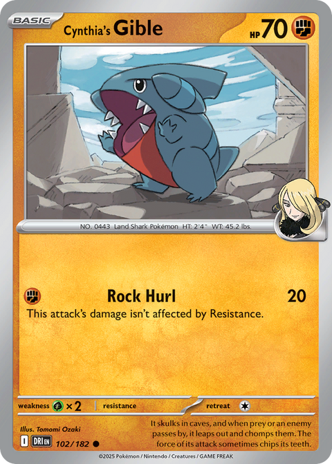 Cynthia's Gible - 102/182