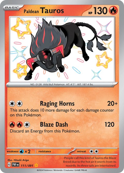 Paldean Tauros - 111/091