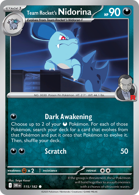 Team Rocket's Nidorina - 115/182