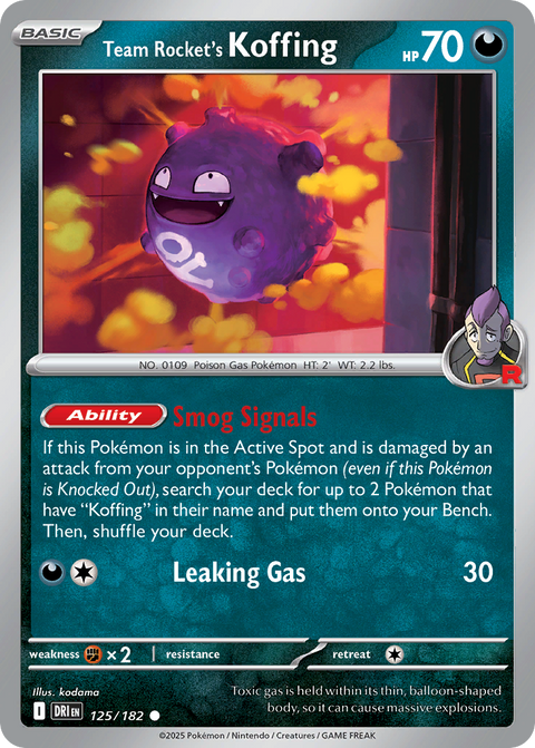 Team Rocket's Koffing - 125/182