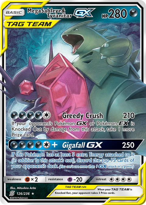 Mega Sableye & Tyranitar GX - 126/236
