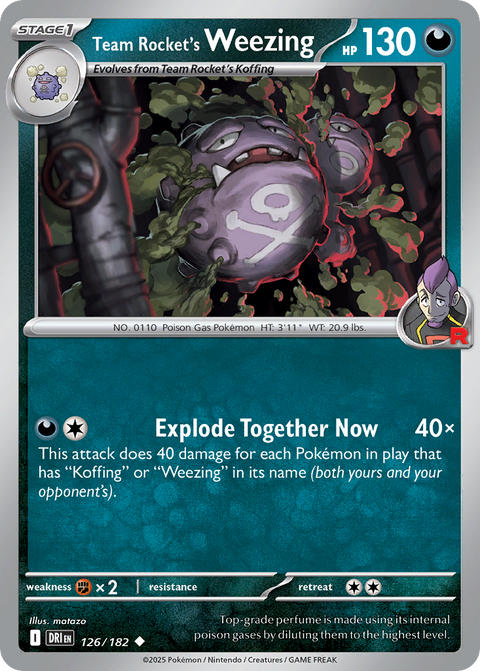 Team Rocket's Weezing - 126/182