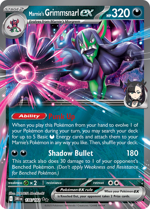 Marnie's Grimmsnarl EX - 136/182