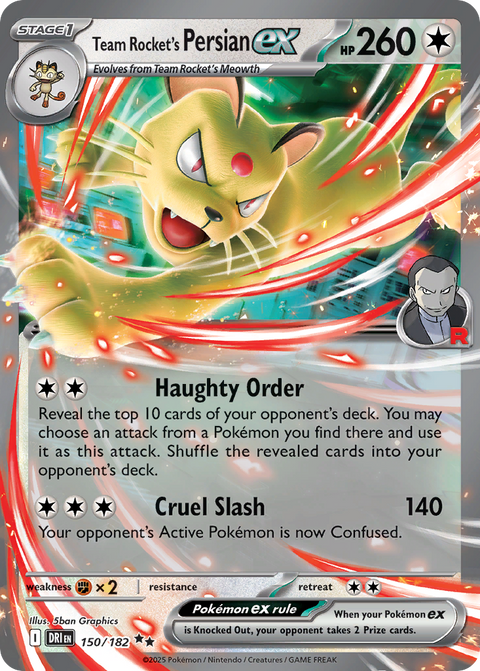 Team Rocket's Persian EX - 150/182