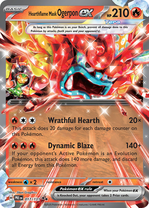 Hearthflame Mask Ogerpon EX - 017/131