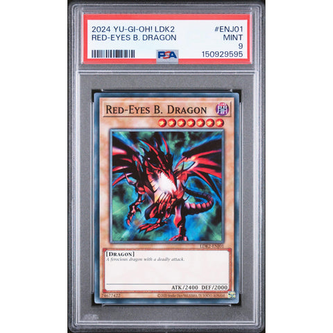 2024 YUGIOH LEGENDARY DECKS II RED-EYES B. DRAGON ENJ01-97 PSA 9