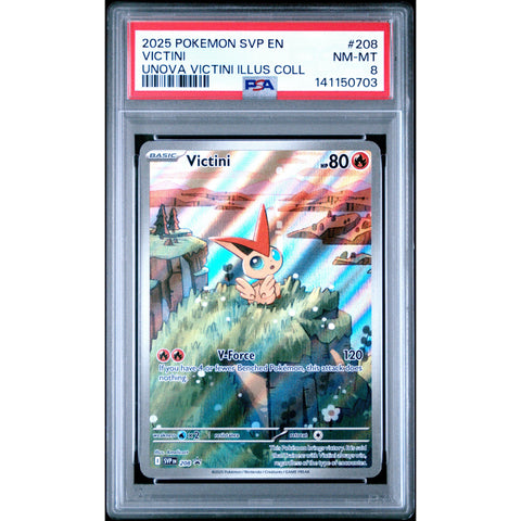2025 POKEMON VICTINI UNOVA ILLUSTRATION COLLECTION 208 PSA 8