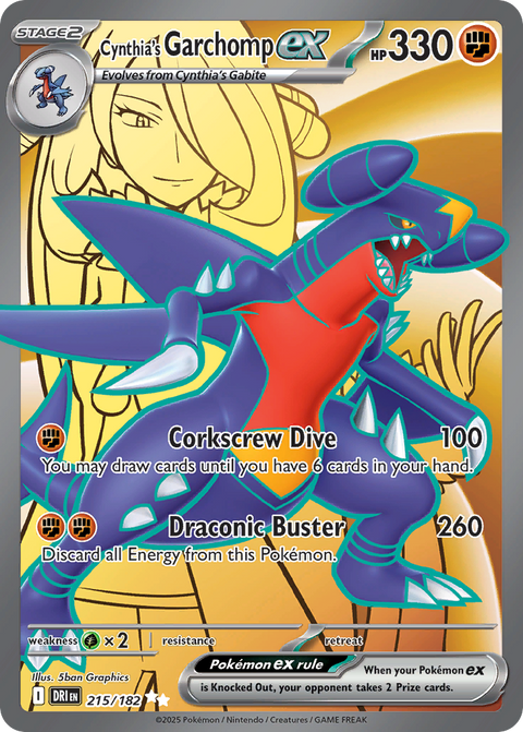Cynthia's Garchomp EX - 215/182