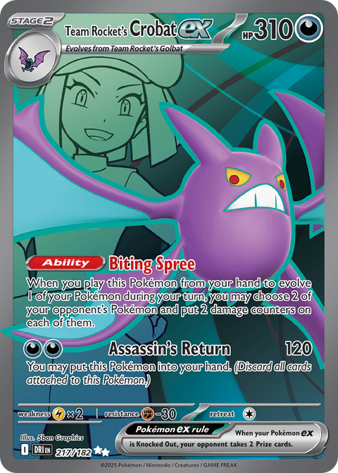 Team Rocket's Crobat EX - 217/182