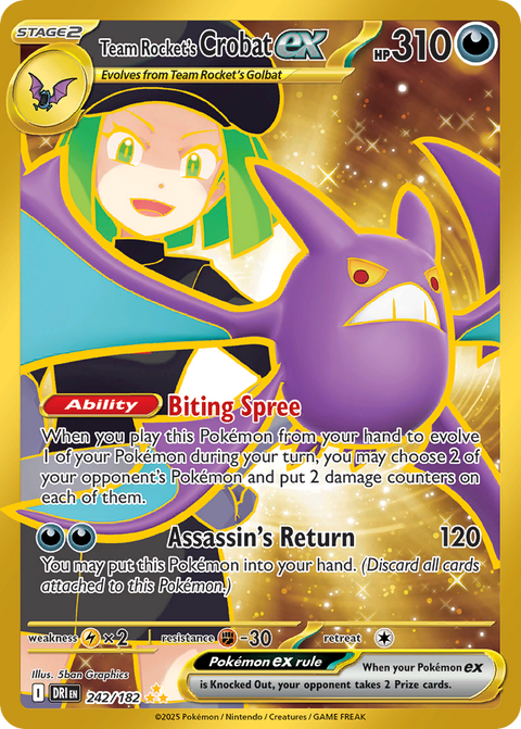 Team Rocket's Crobat EX - 242/182