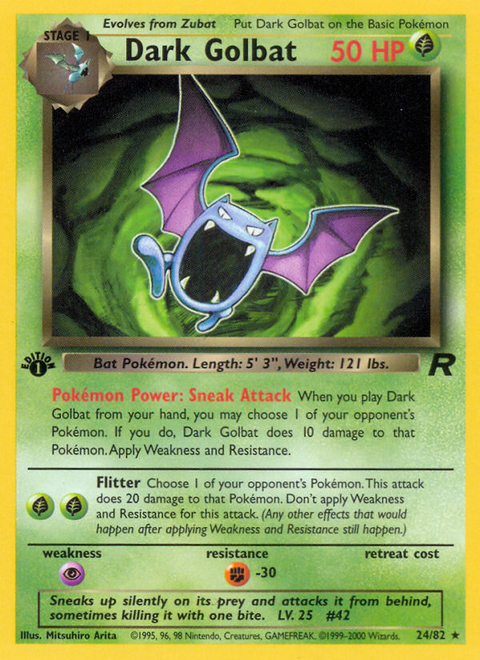 Dark Golbat - 24/82 (1st Edition)