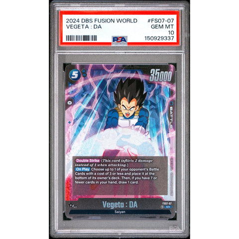 2024 DRAGON BALL VEGETA : DA FS07-07/97 PSA 10