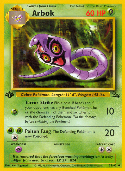 Arbok - 31/62 (1st Edition)