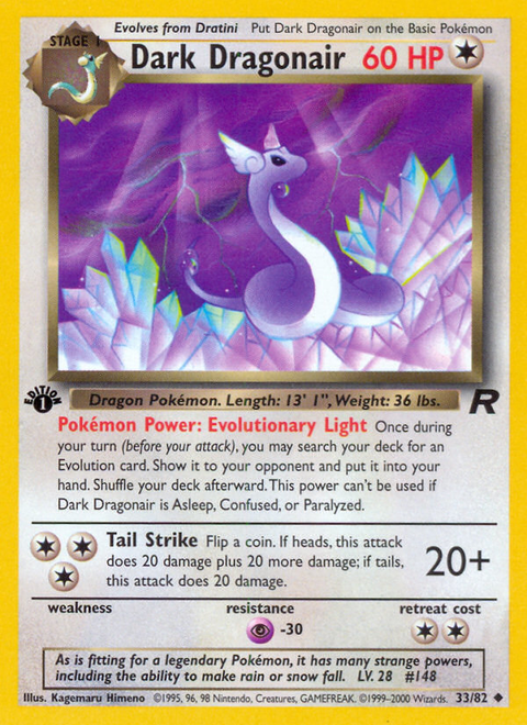 Dark Dragonair - 33/82 (1st Edition)