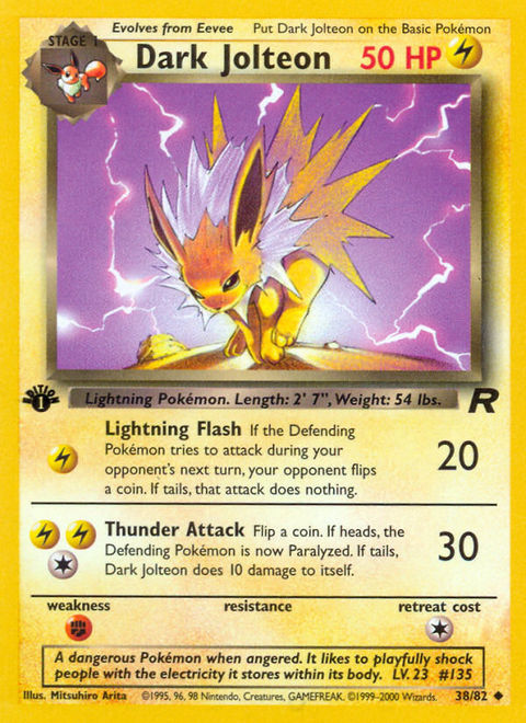 Dark Jolteon - 38/82 (1st Edition)