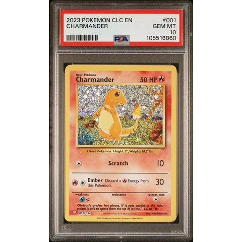 2023 POKEMON CLASSIC COLLECTION CHARMANDER 001/034 PSA 10