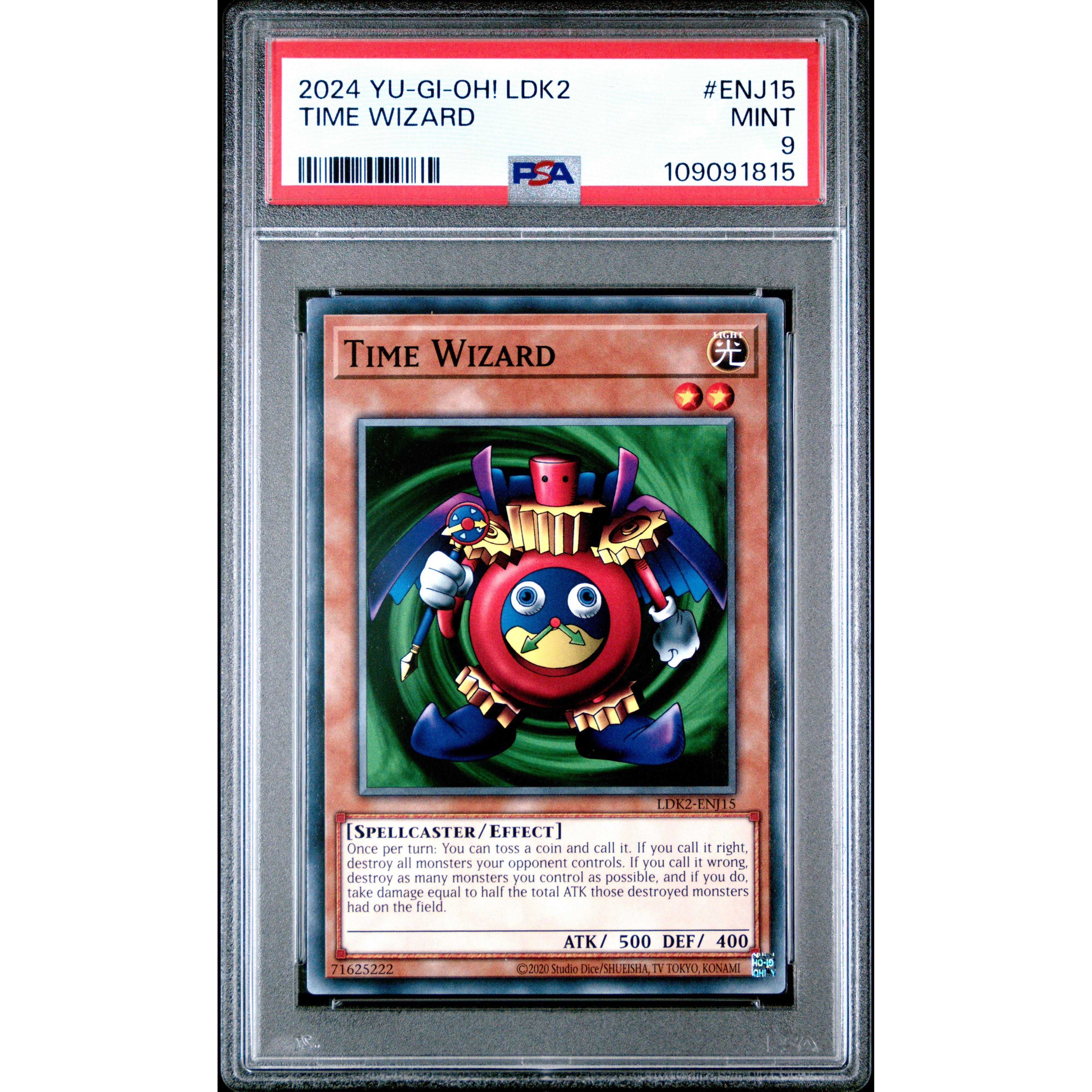 2024 YU-GI-OH LEGENDARY DECKS II TIME WIZARD ENJ15 PSA 9 – Kollecter