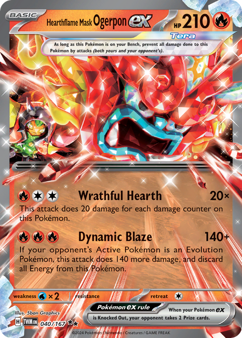 Hearthflame Mask Ogerpon EX - 040/167