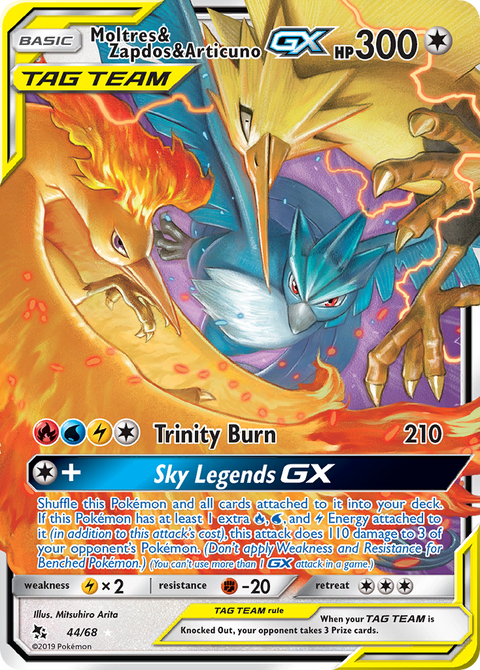 Moltres & Zapdos & Articuno GX - 44/68