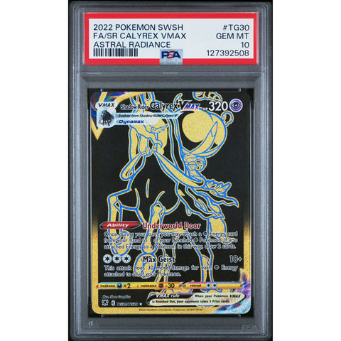 2022 POKEMON ASTRAL RADIANCE SHADOW RIDER CALYREX 030/189 PSA 10
