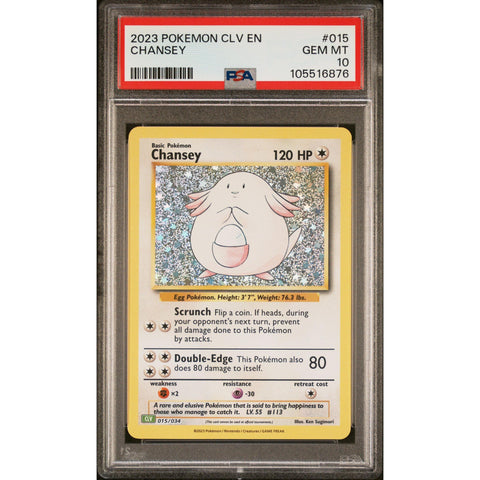 2023 POKEMON CLASSIC COLLECTION CHANSEY 015/034 PSA 10