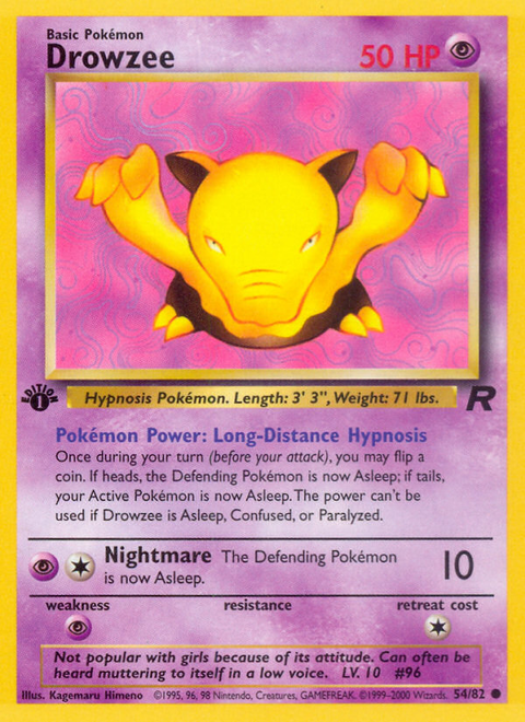 Drowzee - 54/82 (1st Edition)