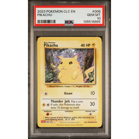 2023 POKEMON CLASSIC COLLECTION PIKACHU 008/034 PSA 10