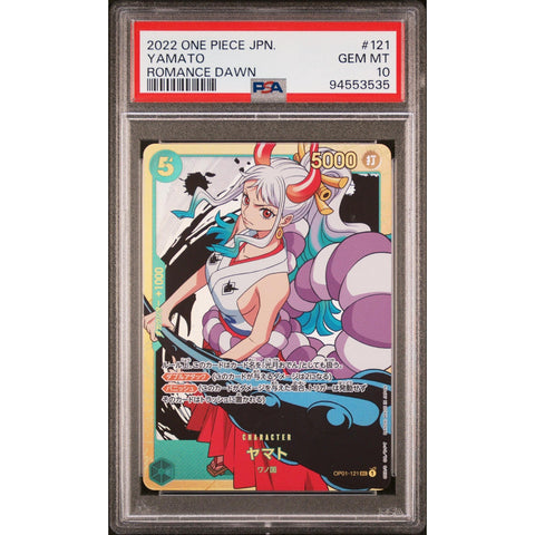 2022 ONE PIECE ROMANCE DAWN JPN YAMATO 121 PSA 10