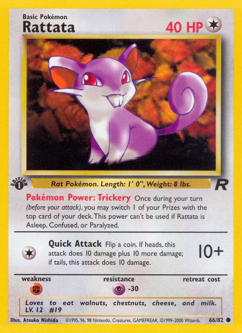 Rattata - 66/82 (1st Edition)