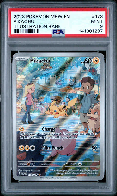 2023 POKEMON 151 PIKACHU ILLUSTRATION RARE 173/165 PSA 9