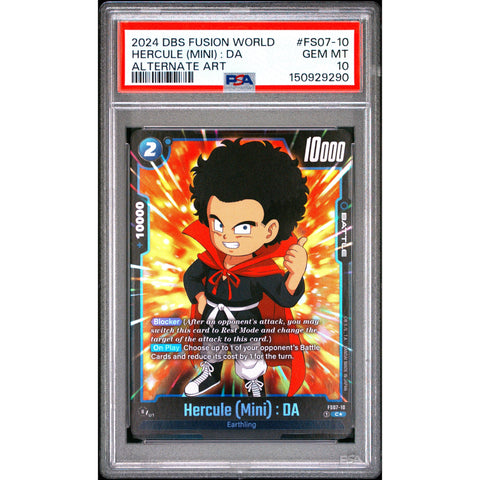 2024 DRAGON BALL HERCULE (MINI) : DA ALTERNATE ART FS07-10 PSA 10