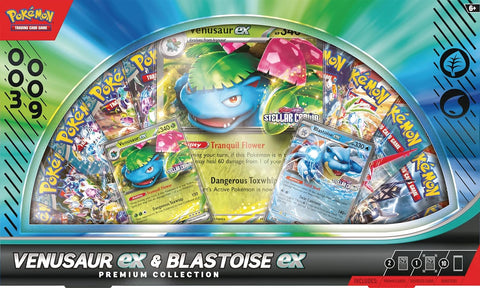Pokemon TCG: Venusaur ex & Blastoise ex Premium Collection Box