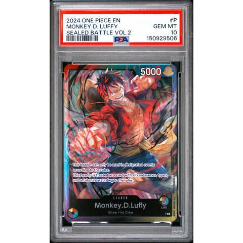 2024 ONE PIECE ONE PIECE PROMOS MONKEY D. LUFFY SEALED BATTLE VOL.2 P PSA 10