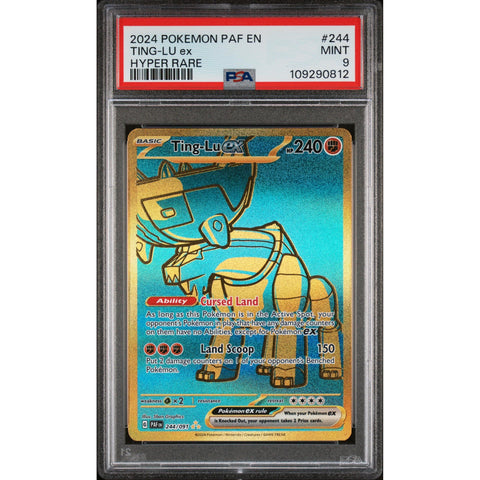 2024 POKEMON PALDEAN FATES TING-LU EX HYPER RARE 244/091 PSA 9