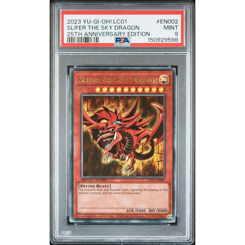 2023 YUGIOH SLIFER THE SKY DRAGON EN002-110 PSA 9