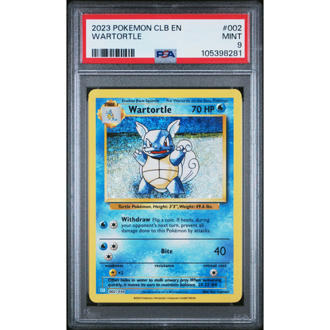 2023 POKEMON CLASSIC COLLECTION WARTORTLE 002/034 PSA 9