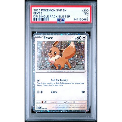 2025 POKEMON EEVEE DESTINED RIVALS SINGLE PACK BLISTER SVP 200 PSA 7