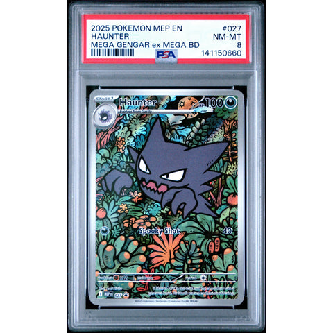 2025 POKEMON HAUNTER MEGA GENGAR EX MEGA BATTLE DECK 027 PSA 8