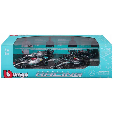 bBurago: Formula Racing Mercedes AMG Petronas - #44 Hamilton 4 Car Pack