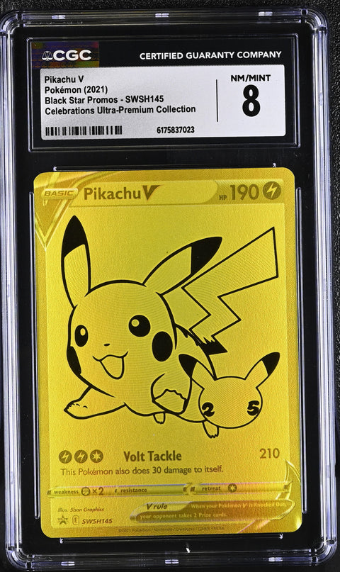 2021 POKEMON PIKACHU V CELEBRATIONS ULTRA-PREMIUM COLLECTION SWSH145 CGC 8