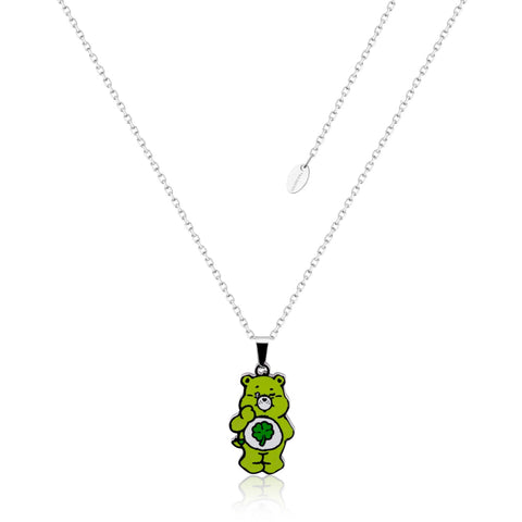 ECC Care Bears Good Luck Bear Belly Badge Enamel Necklace - Default Title