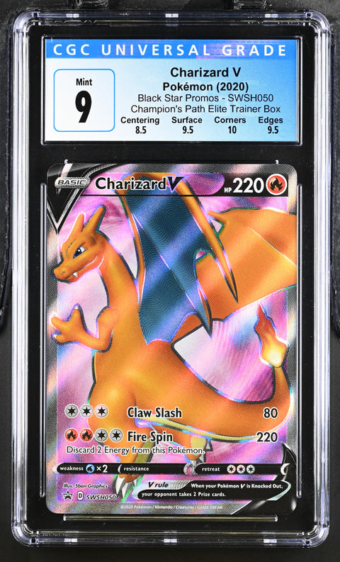 2020 POKEMON CHARIZARD V CHAMPION'S PATH ELITE TRAINER BOX SWSH050 CGC 9