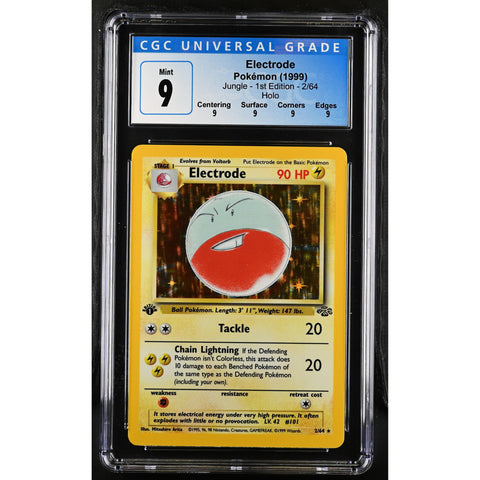 1999 POKEMON JUNGLE - 1ST ED. ELECTRODE HOLO 2/64 CGC 9