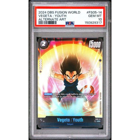 2024 DRAGON BALL VEGETA : YOUTH ALTERNATE ART FS05-14 PSA 10