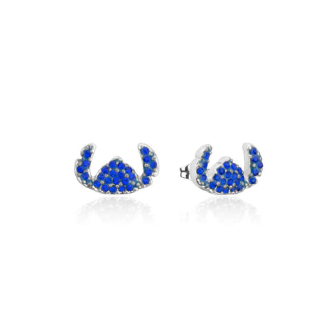Disney Lilo and Stitch Crystal Silhouette Stud Earrings - Silver