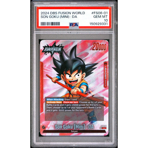 2024 DRAGON BALL SON GOKU (MINI) : DA FS06-01/97 PSA 10