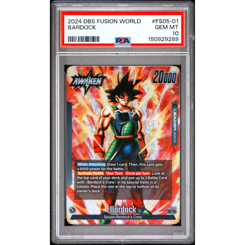 2024 DRAGON BALL BARDOCK FS05-01 PSA 10